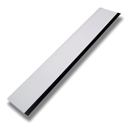 12" WHITE SQUEEGEE WITH BLACK RUBBER EDGE